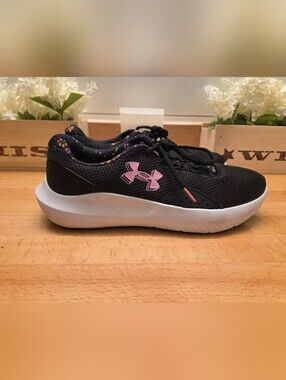 Under Armour Women's Charged Surge 4 Black/Meta Pink Size 11